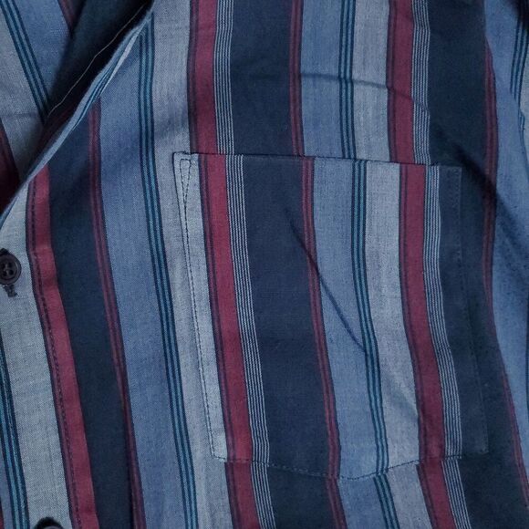 Vintage Dee Cee Vertical Stripe Western Long Sleeve Women's Size 2X Made In USA - Picture 4 of 13